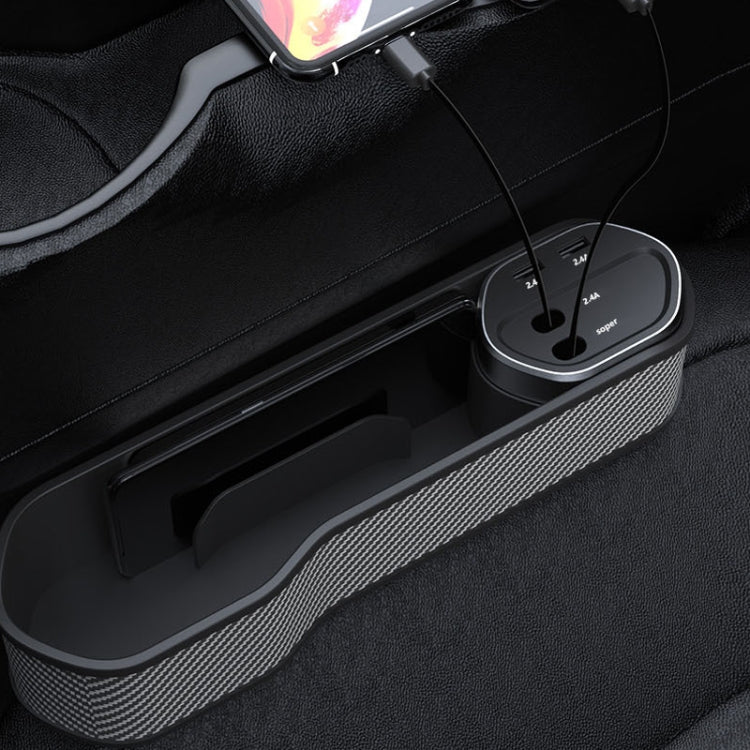 Versatile Auto Seat Organiser with Multifunctional Charger and Wireless Charging Capability