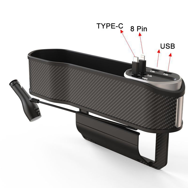 Versatile Auto Seat Organiser with Multifunctional Charger and Wireless Charging Capability