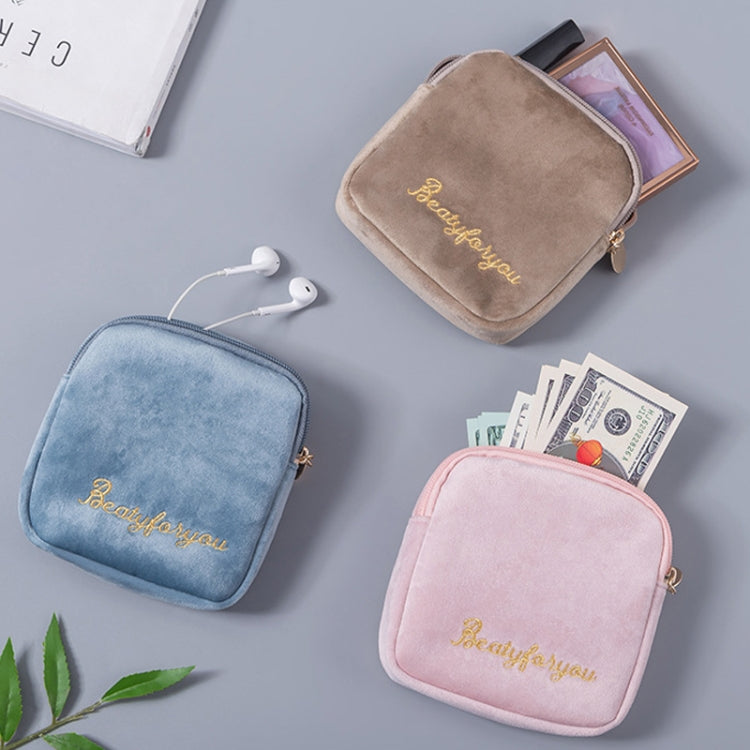 Plush Cloth Sanitary Napkin Storage Bag Sanitary Pad Storage Bag
