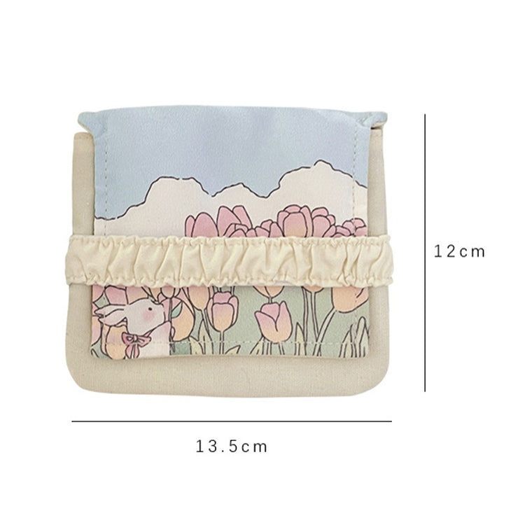 BD0443 2pcs Cartoon Pattern Large Capacity Sanitary Storage Bags