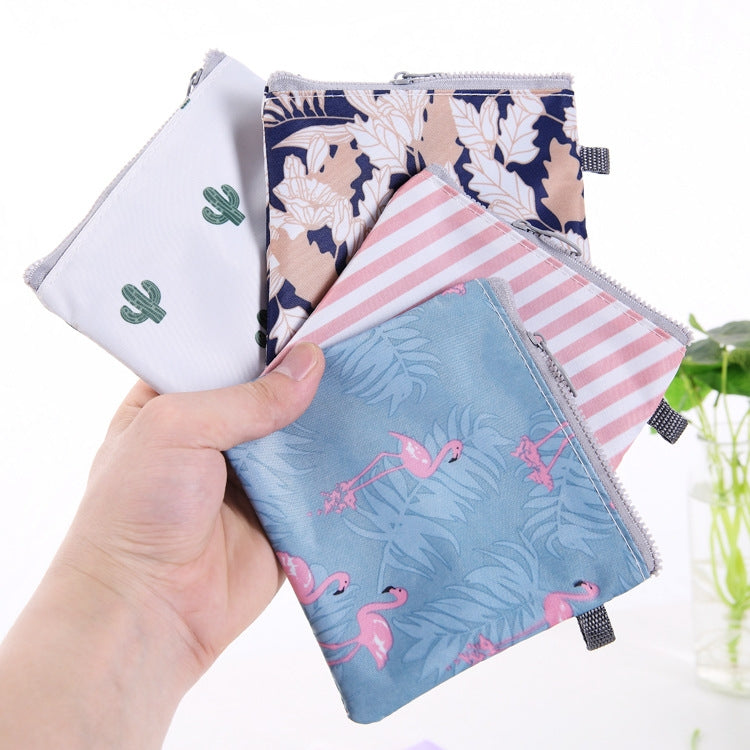 SN-031 2pcs Waterproof Zipper Sanitary Napkin Storage Bag Coin Card Bag