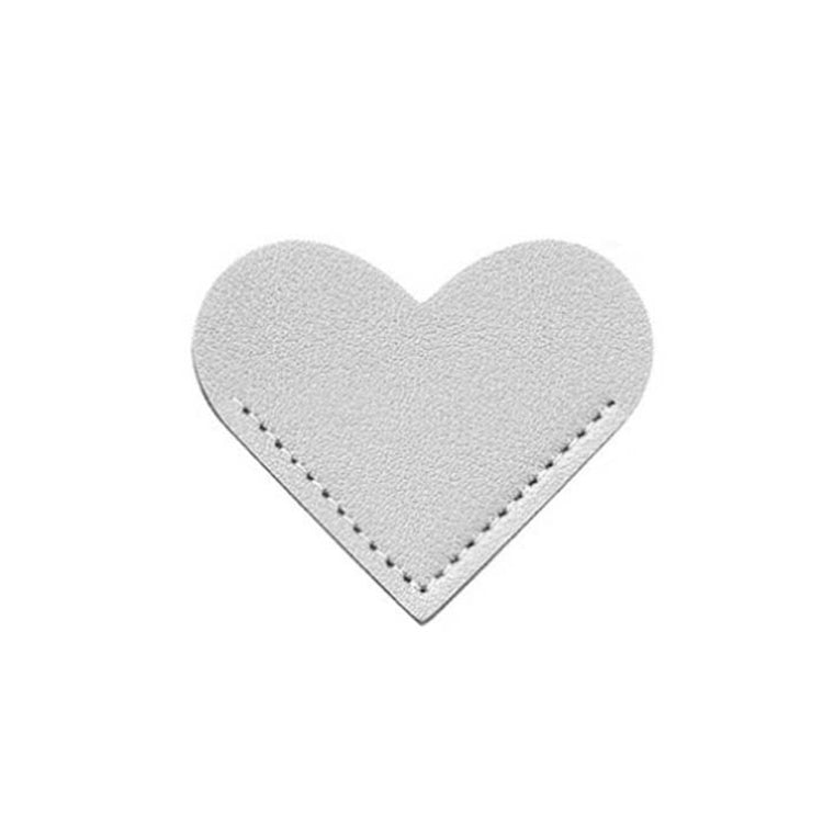 Mini Business Student Library Portable PU Leather Heart Shaped Bookmark