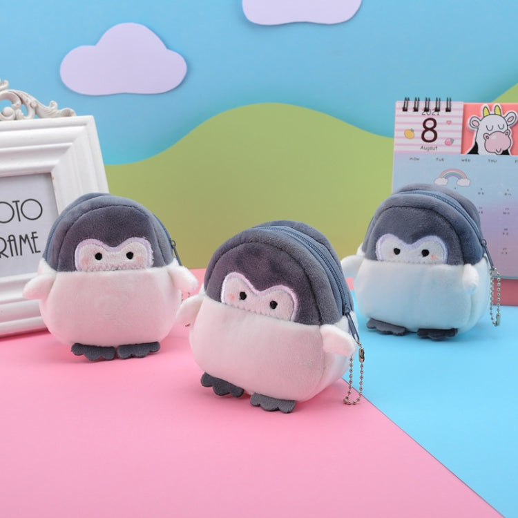 2pcs Cute Little Penguin Coin Purse Lipstick Data Cable Bag
