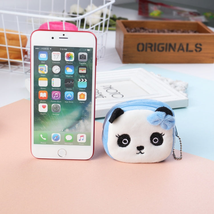 2pcs Children Cartoon Plush Three-dimensional Key Coin Purse