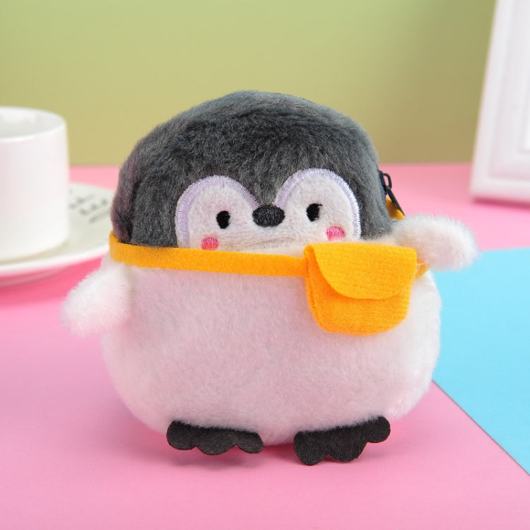 2pcs Cute Little Penguin Coin Purse Lipstick Data Cable Bag