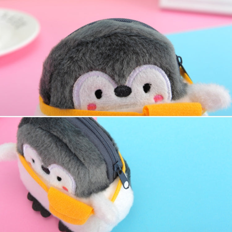 2pcs Cute Little Penguin Coin Purse Lipstick Data Cable Bag