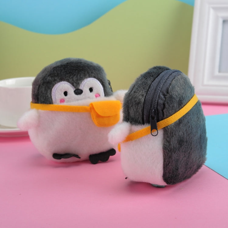 2pcs Cute Little Penguin Coin Purse Lipstick Data Cable Bag