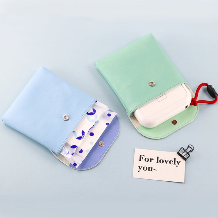 D9900 Simple Lipstick Bag PU Leather Sanitary Storage Bags