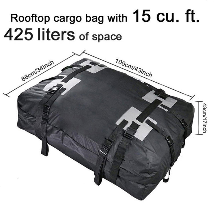 15 Cubic Foot Car Universal Rainproof Roof Luggage Outdoor Camper Roof Bag + Non-slip Mat