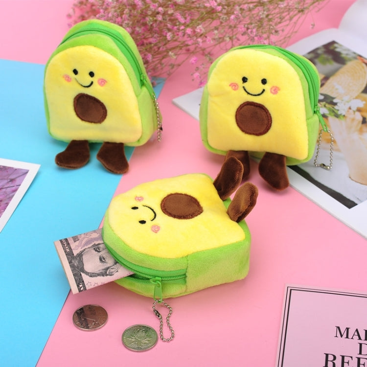 Avocado Fruit Schoolbag Shape Coin Purse Lipstick Data Line Bag