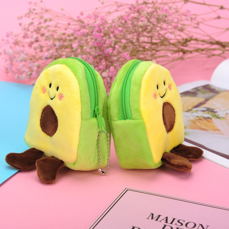 Avocado Fruit Schoolbag Shape Coin Purse Lipstick Data Line Bag