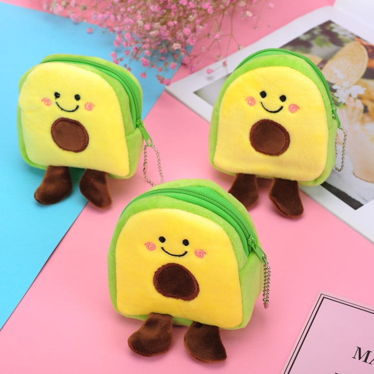 Avocado Fruit Schoolbag Shape Coin Purse Lipstick Data Line Bag