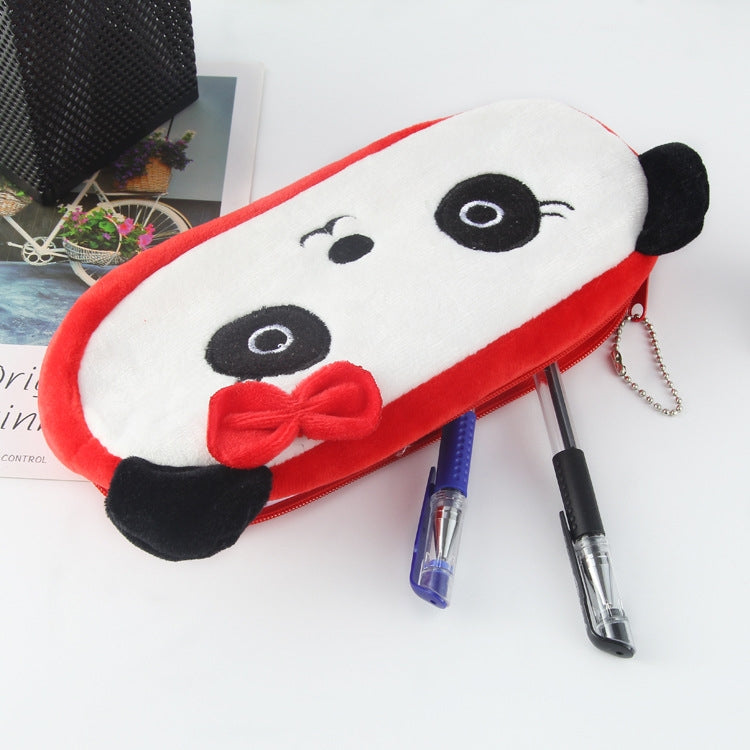 3pcs Children Cute Animal Plush Pencil Bag Stationery Storage Bag