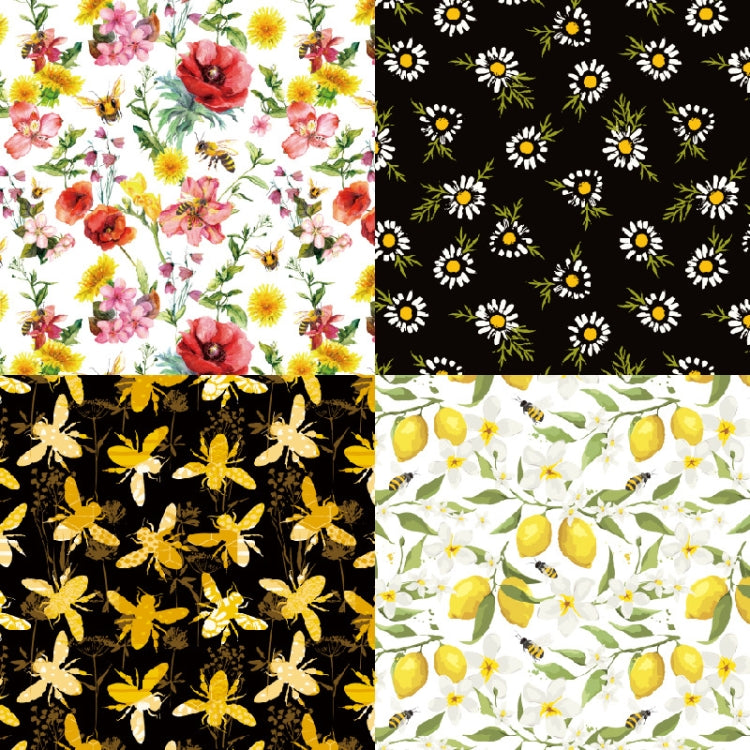 2sets  24 Sheets Bee Honey Scrapbooking Background Paper Art Handmade Crafts