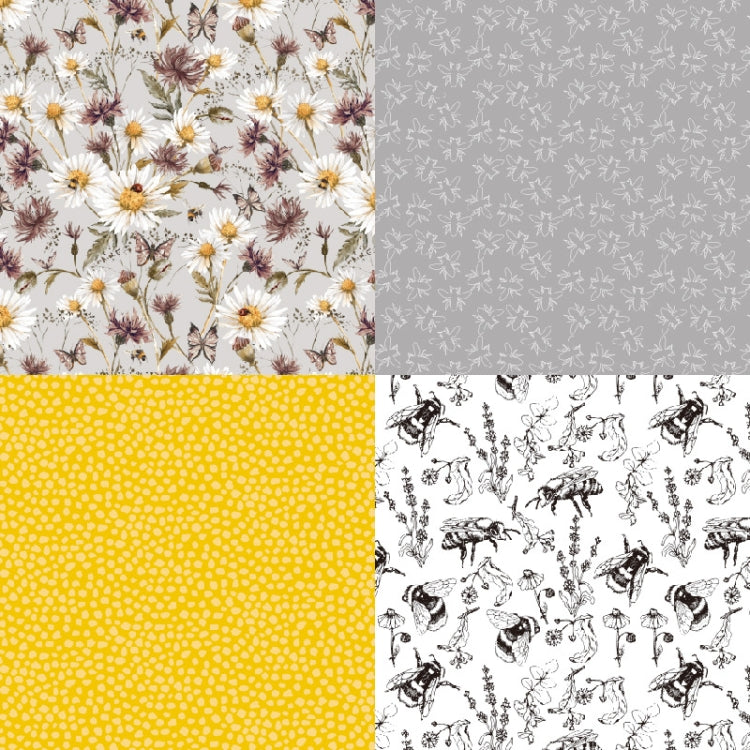 2sets  24 Sheets Bee Honey Scrapbooking Background Paper Art Handmade Crafts