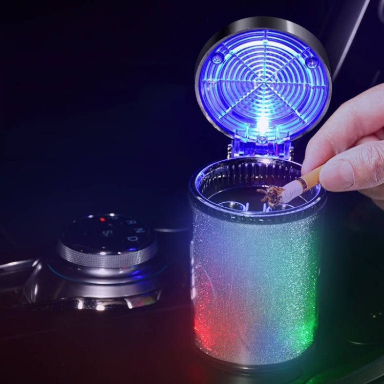 Multicolour LED-Illuminated Car Ashtray with Easy Access Design