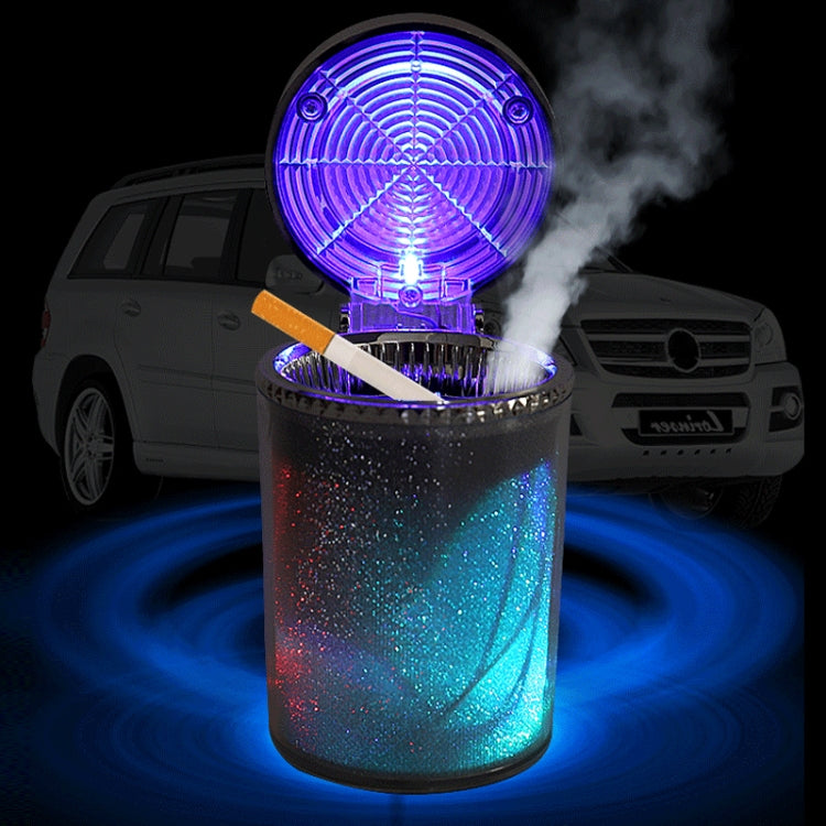 Multicolour LED-Illuminated Car Ashtray with Easy Access Design
