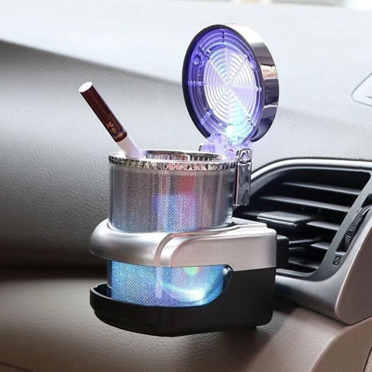 Multicolour LED-Illuminated Car Ashtray with Easy Access Design