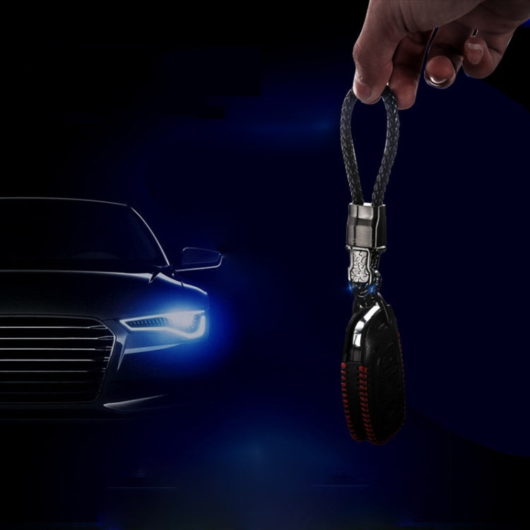 Elegant Leopard Head Diamond-Studded Leather Keychain Pendant with Rotating Design