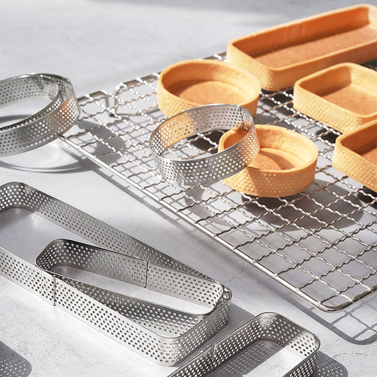 BN1006 Stainless Steel Mousse Circle Thickened Perforated Cake Mold DIY Baking Tools