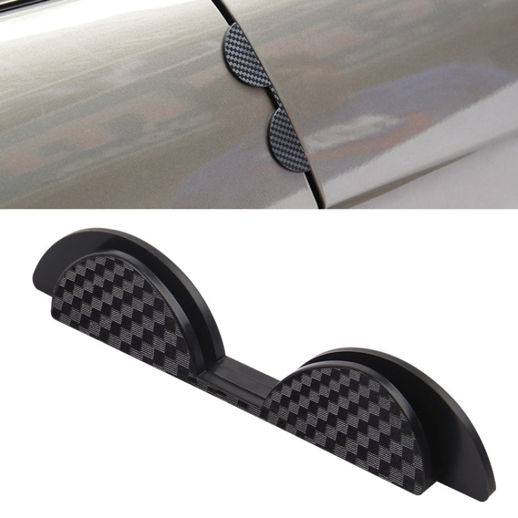 4pcs/sets Car Door Corner Protection Anti-collision Carbon Fiber Rubber Strip, DM-026 Car Door Corner Strip