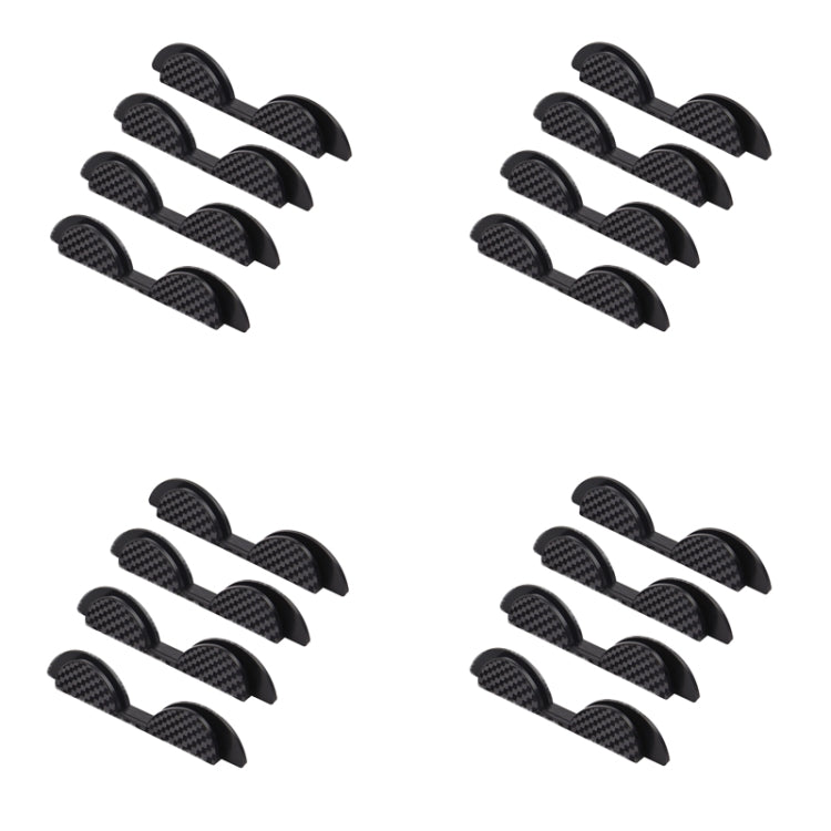 4pcs/sets Car Door Corner Protection Anti-collision Carbon Fiber Rubber Strip, DM-026 Car Door Corner Strip