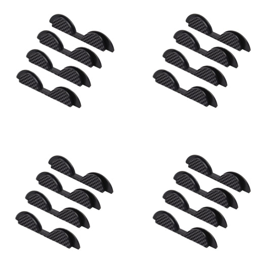4pcs/sets Car Door Corner Protection Anti-collision Carbon Fiber Rubber Strip, DM-026 Car Door Corner Strip
