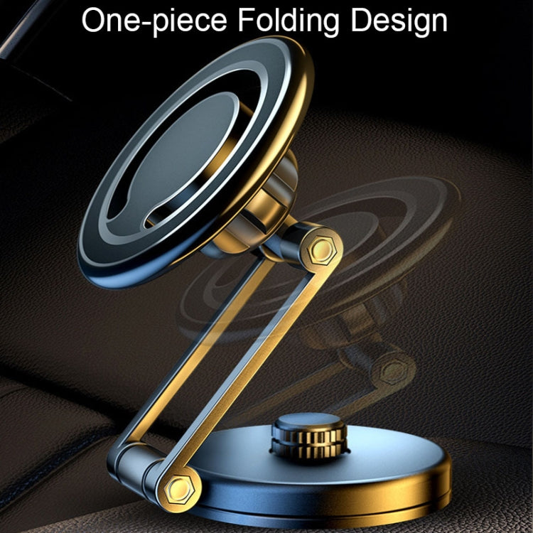 Compact Magnetic Telescopic Car Phone Holder with 360-Degree Rotation