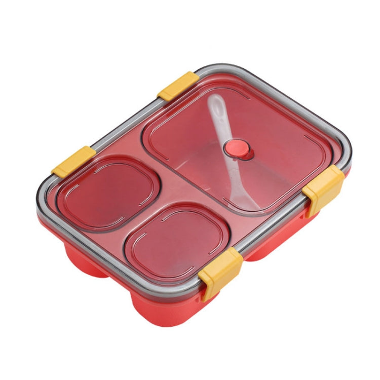 Sealed Compartment Microwave Plastic Lunch Box Portable Student Lunch Plate