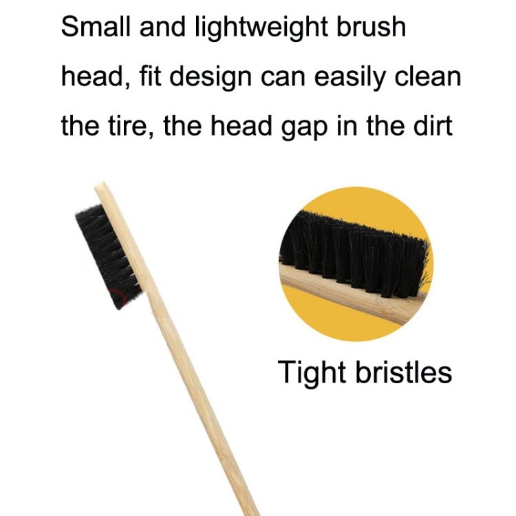 Automotive Steel Ring Washing Long Bamboo Brush Engine Cleaning Brush