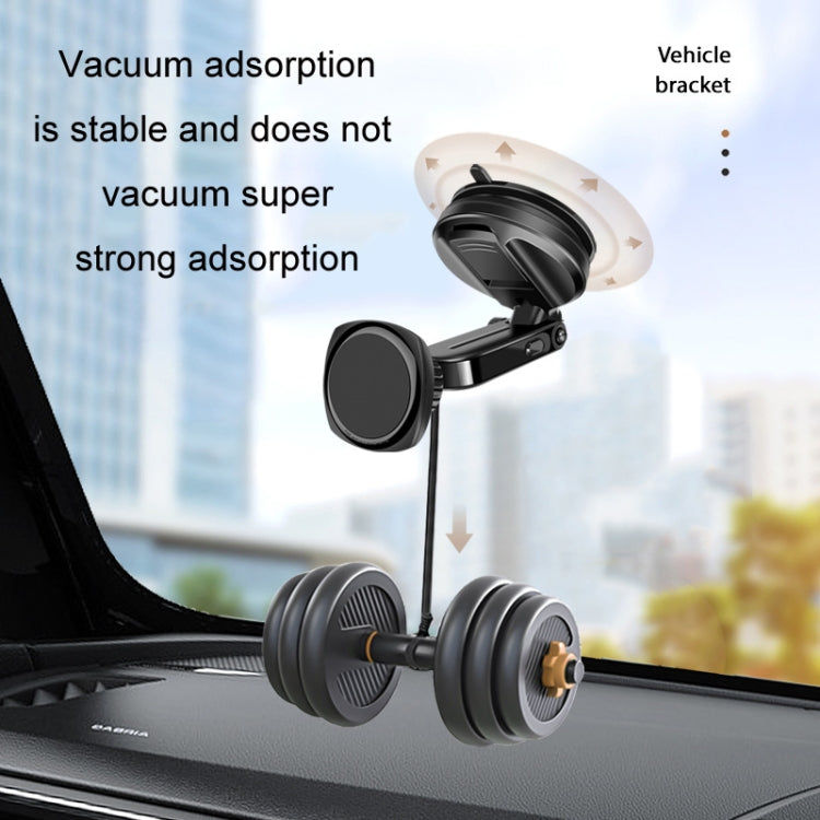 Magnetic Telescopic Car Phone Holder with Powerful Suction and Rubber Base