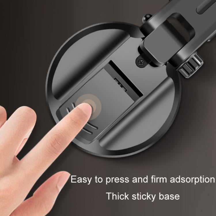 Magnetic Telescopic Car Phone Holder with Powerful Suction and Rubber Base