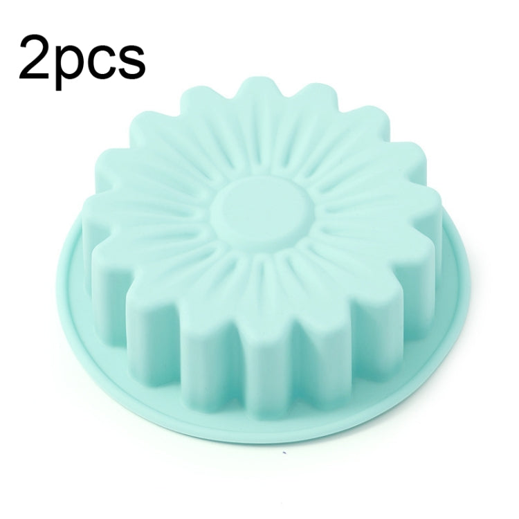 2pcs Silicone Sunflower Cake Mold High Temperature Resistant Baking Molds