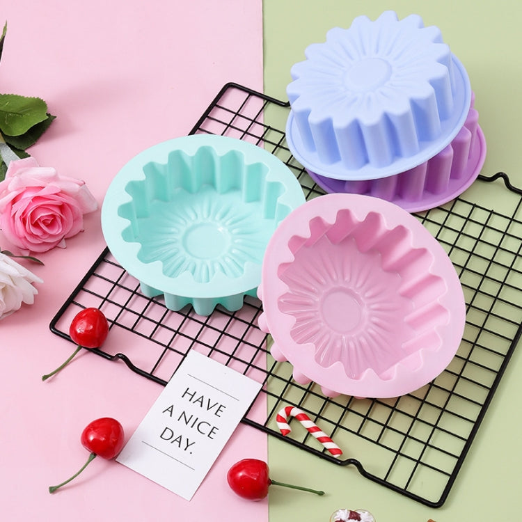 2pcs Silicone Sunflower Cake Mold High Temperature Resistant Baking Molds