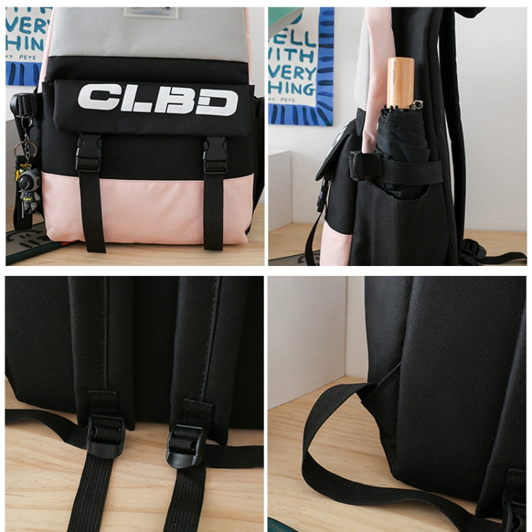 4 In 1 Students Lightweight Shoulder Bag Backpack Large Capacity Schoolbag