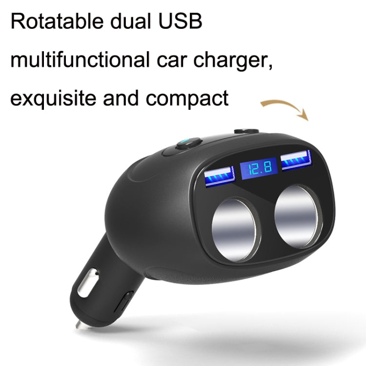 5 In 1 Rotatable Dual USB Multifunctional Car Charger, GC-13, GC-13F