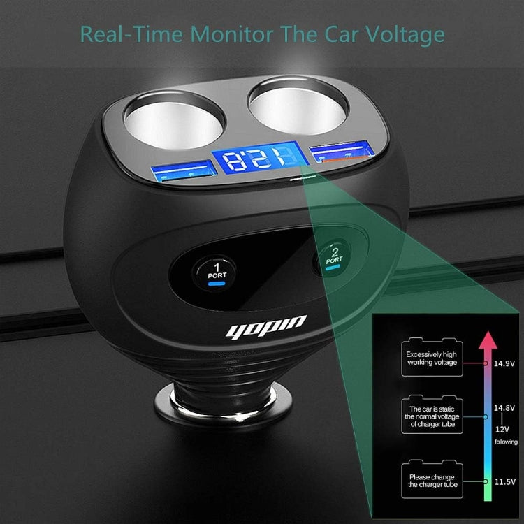 5 In 1 Rotatable Dual USB Multifunctional Car Charger, GC-13, GC-13F