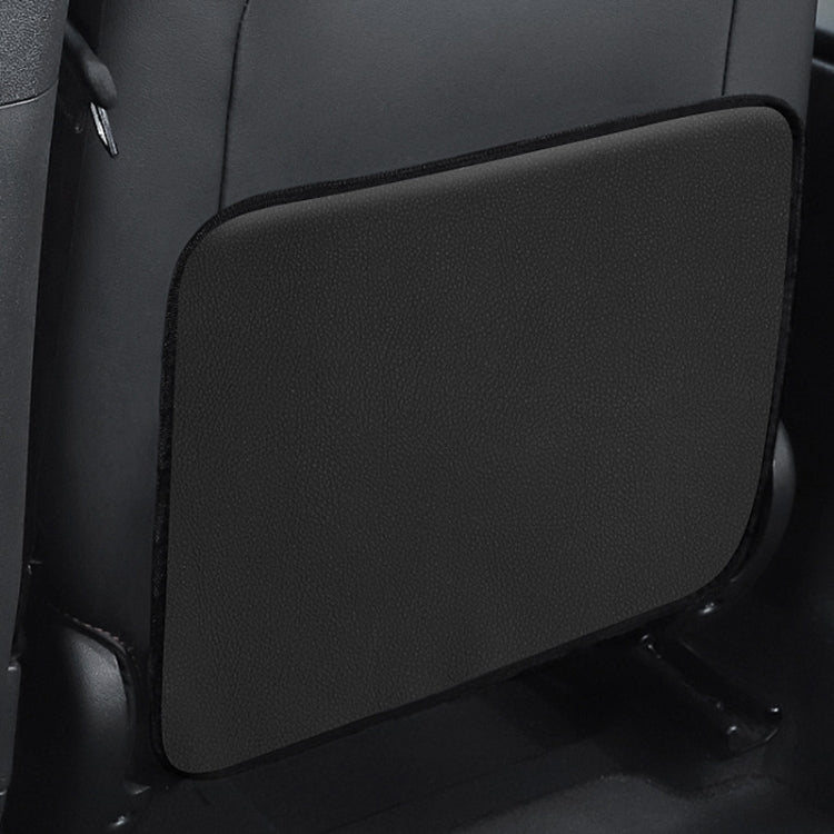Children's Car Seat Back Protector with Storage - Anti-Kick and Easy-Clean Leather Pad