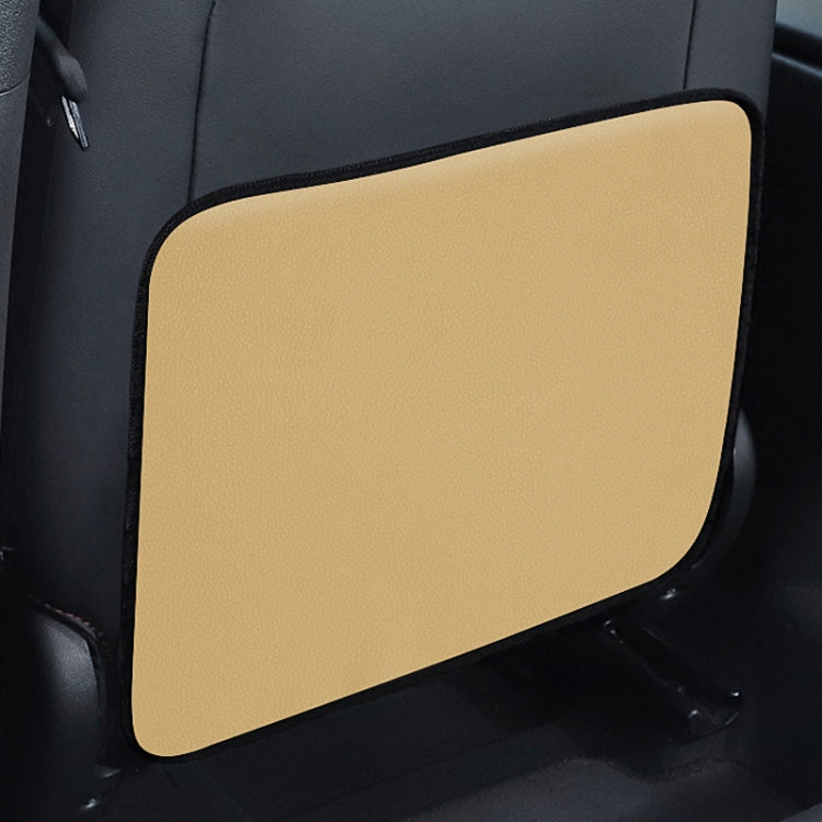 Children's Car Seat Back Protector with Storage - Anti-Kick and Easy-Clean Leather Pad
