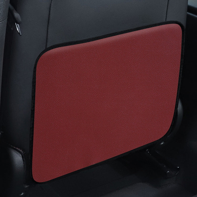Children's Car Seat Back Protector with Storage - Anti-Kick and Easy-Clean Leather Pad