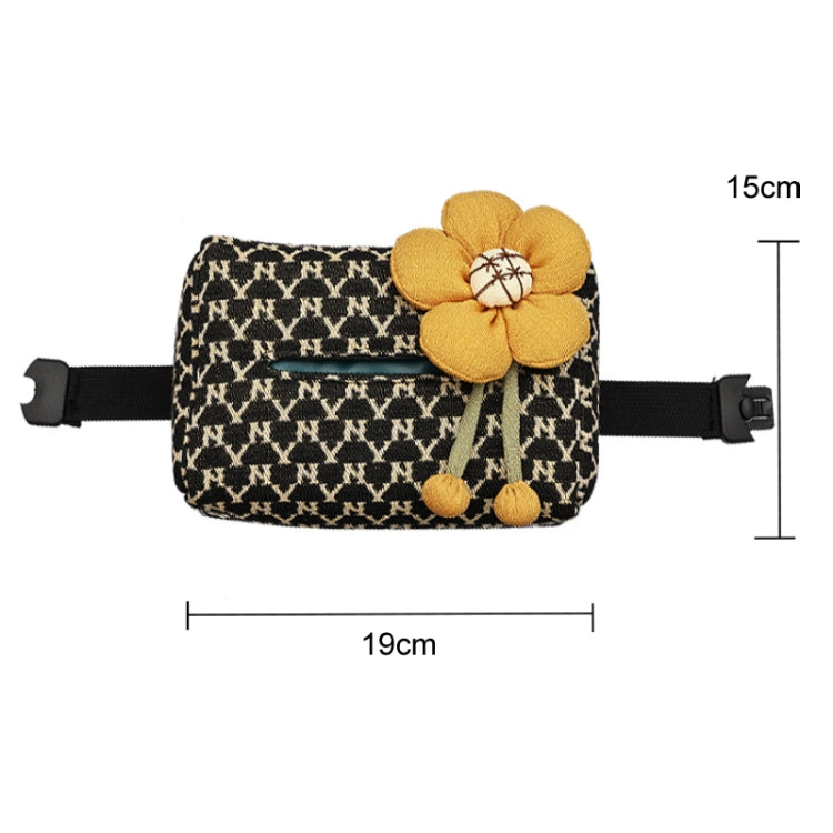 Versatile Fabric Car Armrest Tissue Holder with Cute Design
