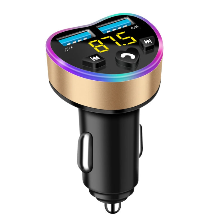 Car MP3 Bluetooth Player FM Transmitter Multifunctional Car Charger, QC3.0 Black, QC3.0 Golden, QC3.0 Blue, 4.8A Black, 4.8A Golden, 4.8A Blue