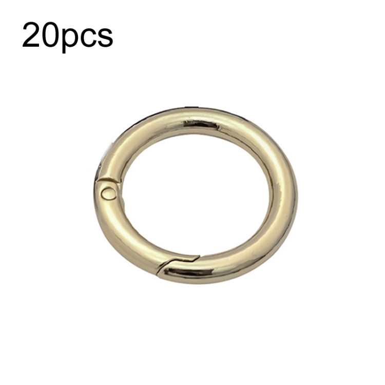 20 Pack Zinc Alloy Spring Ring Metal Open Bag Clips for Keychain Crafting