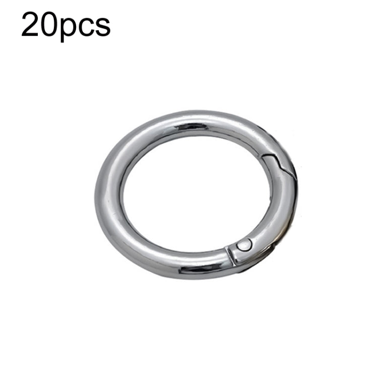 20 Pack Zinc Alloy Spring Ring Metal Open Bag Clips for Keychain Crafting
