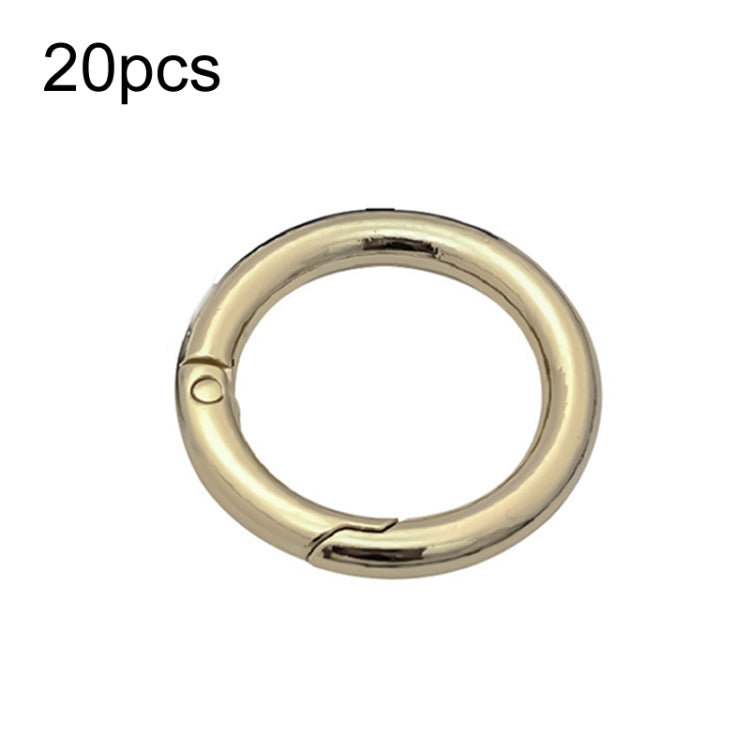 20 Pack Zinc Alloy Spring Ring Metal Open Bag Clips for Keychain Crafting