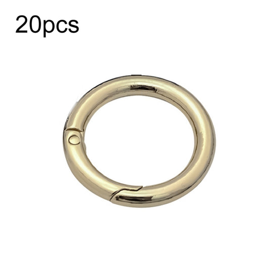 20 Pack Zinc Alloy Spring Ring Metal Open Bag Clips for Keychain Crafting