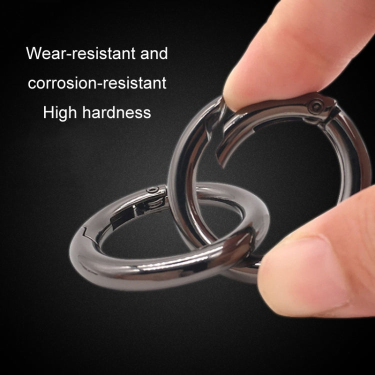20 Pack Zinc Alloy Spring Ring Metal Open Bag Clips for Keychain Crafting
