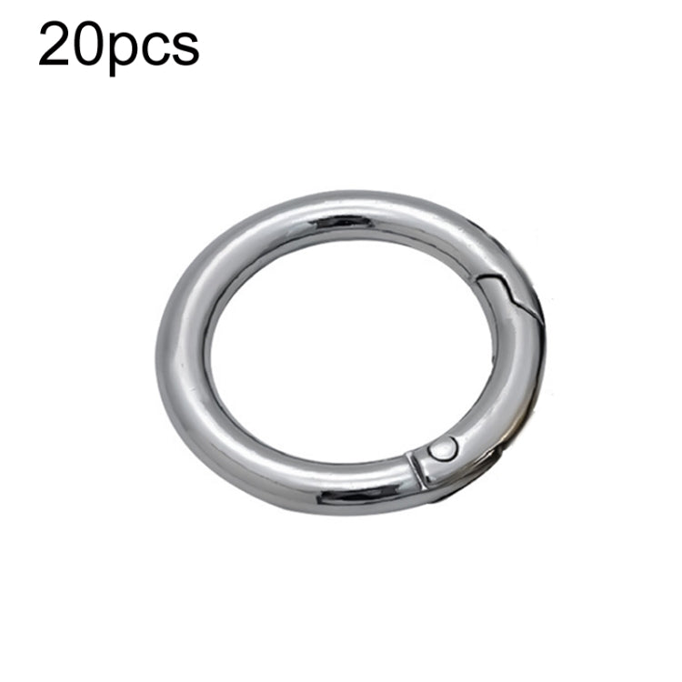 20 Pack Zinc Alloy Spring Ring Metal Open Bag Clips for Keychain Crafting