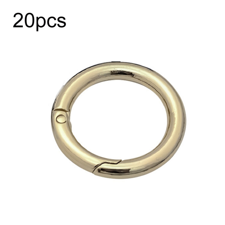 20 Pack Zinc Alloy Spring Ring Metal Open Bag Clips for Keychain Crafting