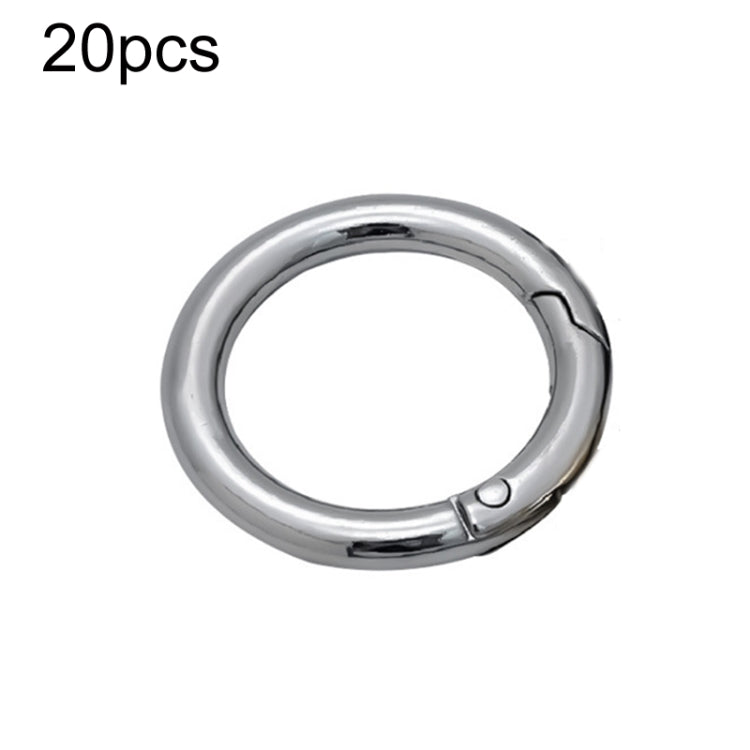 20 Pack Zinc Alloy Spring Ring Metal Open Bag Clips for Keychain Crafting